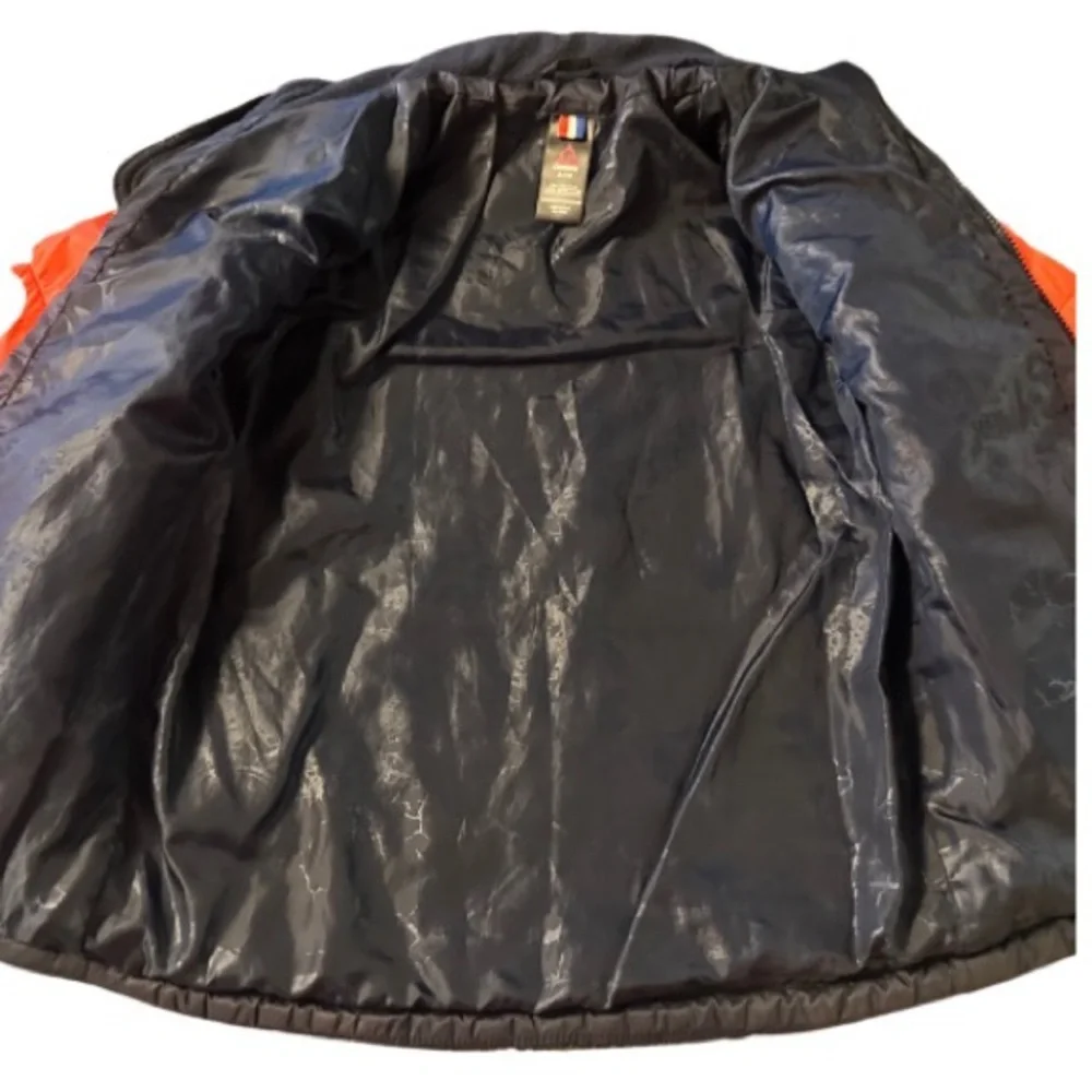 Youth 7/8 Gerry Weber Orange and Black Puffer Jacket Quilted‎ Insulated Design